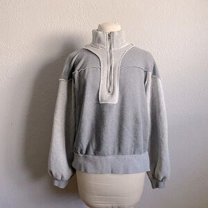 We The Free Half Zip Gray Hoodie Size M